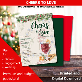 Convites Casamento de Chás de panela de vinho com Mata de i