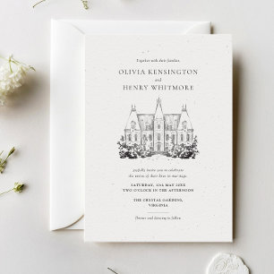Convites Casamento de Chateau Venue Sketch