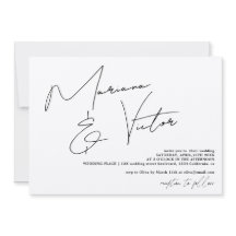 Casamento de chic em caligrafia com script de nome