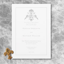 Casamento de Chinoiserie Cherub, Cinza Silver Eleg