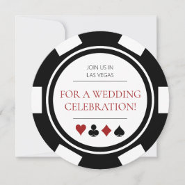 Convites Casamento de Chip-Chip Preto de Las Vegas