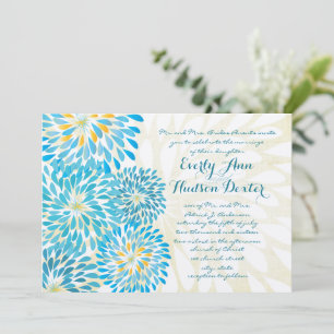Convites Casamento de Chrysanthemum Floral Farmhouse Rustic