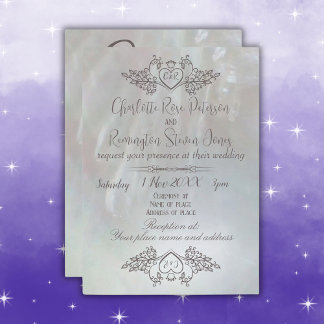 Convites Casamento de Cinza/Mãe de Pérola
