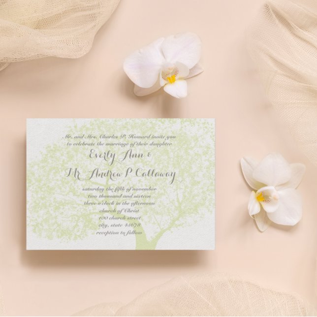 Convites Casamento de Cinzas de Corte Die Floresta Verde (Criador carregado)