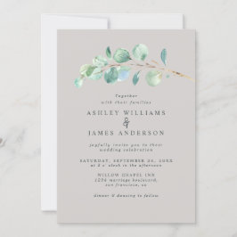 Convites Casamento de Cinzas de Pastel com Calor Simples