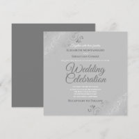Casamento de Cinzas Elegante Silver Filigree