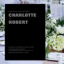 Casamento de Cinzas Negras Modernas