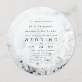 Convites Casamento de Círculo de Flores Selvagens que Espal