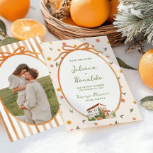Casamento de Citrus Italiano Whimsical Salvar a Da