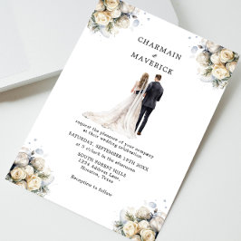 Convites Casamento de Clip-art da Noiva Elegante & Groom