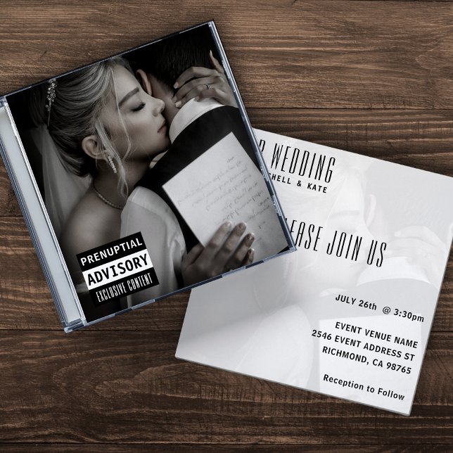 Convites Casamento de Cobrir de álbum de CDs de música (Music CD Case Album Cover Wedding Invitation
)