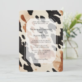 Convites Casamento de cochicho preto-creme-castanho-ocident