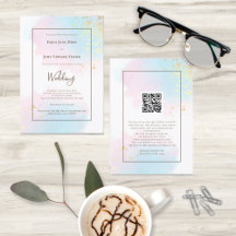 Casamento de Código QR com Placas Douradas de Core