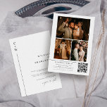 Convites Casamento de Código QR de Colagem de Foto Contempo<br><div class="desc">Convite de Casamento de Código QR para Colagem de Fotos Contemporânea</div>