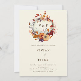 Convites Casamento de Código Qr de Foto de Flor Selvagem de