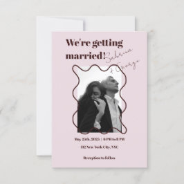 Convites Casamento de Código QR de Fotografia Retroativa Mo