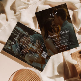 Convites Casamento de Código QR de Sobreposição de Script d