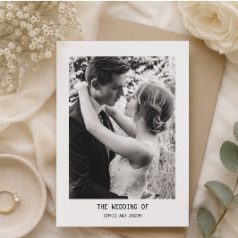 Convites Casamento de Código QR de Texto e Foto Simples e E