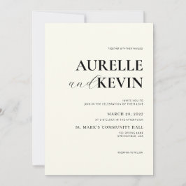 Convites Casamento de Código QR Minimalista Moderno e Elega
