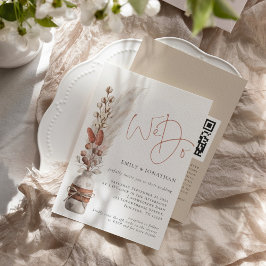 Convites Casamento de Código QR Nós Fazemos Gramas das Pamp