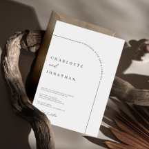 Casamento de Código QR preto e branco de arco mode