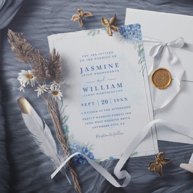 Convites Casamento de Código QR Virtual Elegante Aquarela A (Criador carregado)