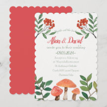 Casamento De Cogumelo Vermelho Com Cobra Aquática