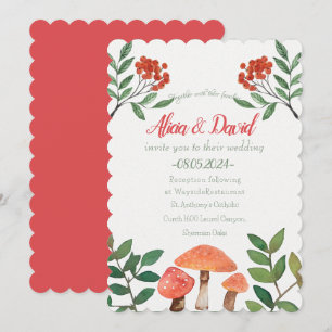 Convites Casamento De Cogumelo Vermelho Com Cobra Aquática