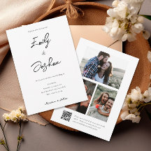 Casamento de Colagem de Fotos de Script Elegante