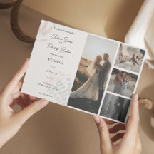 Casamento de Colagem de Fotos do Boho Minimalista