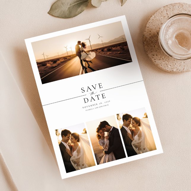 Convites Casamento de Colagem de Fotos do Rico Moderno 8 Sa (Criador carregado)