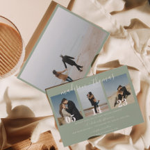 Casamento de Colagem de Fotos do Script Verde Rust