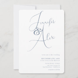 Convites Casamento de Colagem de Fotos Minimalista com Letr