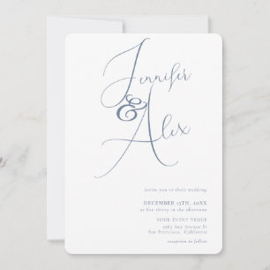 Convites Casamento de Colagem de Fotos Minimalista com Letr