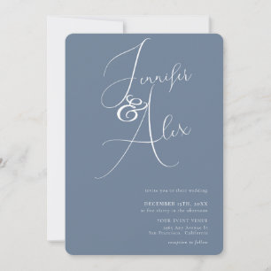 Convites Casamento de Colagem de Fotos Minimalista com Letr