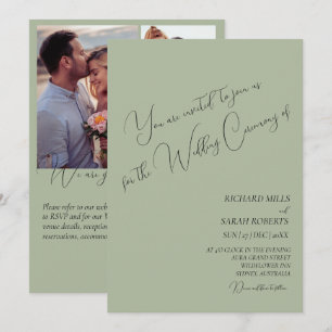 Convites Casamento de Colagem Personalizada de Fotos Modern
