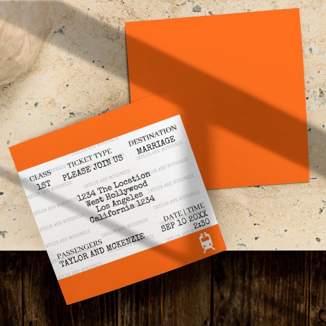 Convites Casamento de Comboios Britânicos Personalizado Nov (Novelty Personalized British Train Wedding Invitations from Ricaso. Trainspotter / Rail fans ideas)