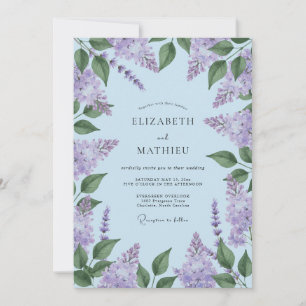 Convites Casamento de Conto de Fadas Baby Blue Primavera