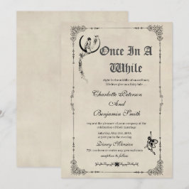 Convites Casamento de Conto de Fadas Vintage em Livro de Hi