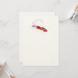 Convites Casamento de convite: Piano Violin com Rosa