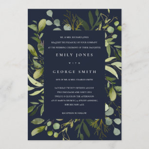 CONVITES CASAMENTO DE COR DE FOLHA VERDE DE MARINHO