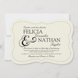 Convites Casamento de Cor do Bold Ampersand Sandstone