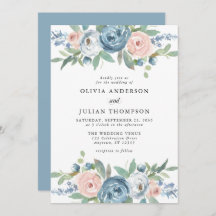 Casamento de Cor Flórida de Rosa Flor com Azul e E