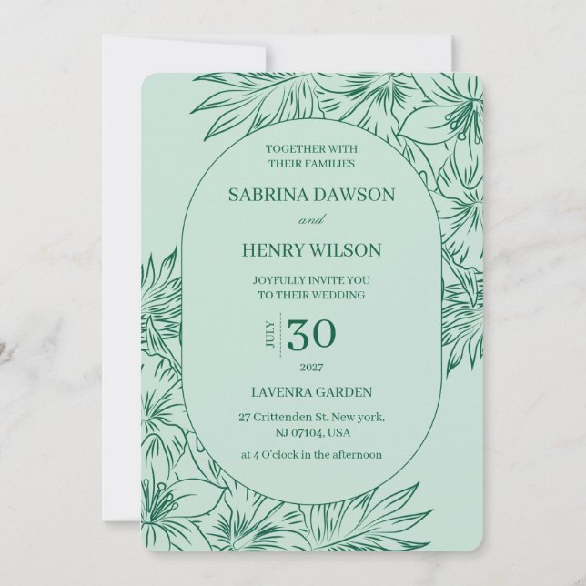 Convites Casamento de Cores Elegantes, Claras e Escuras (Verso)