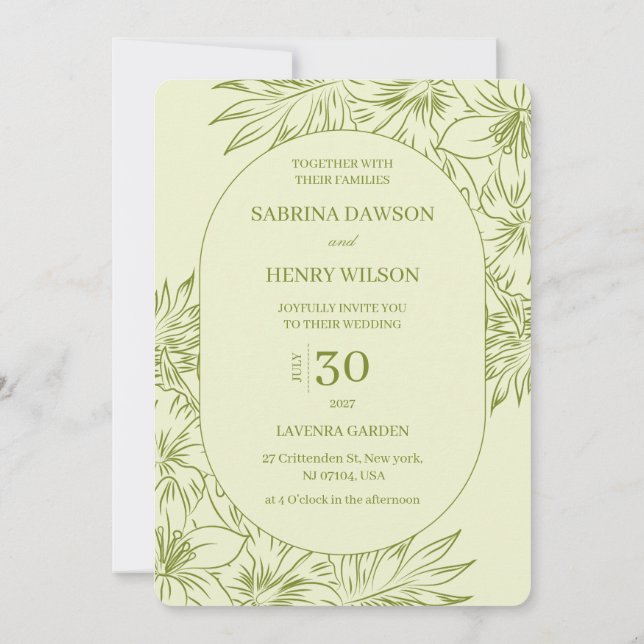 Convites Casamento de Cores Elegantes, Escuras e Claras (Verso)