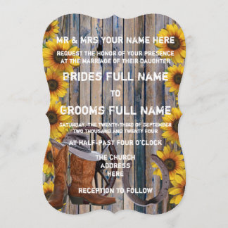 Convites Casamento de cowboy ao estilo russo do oeste