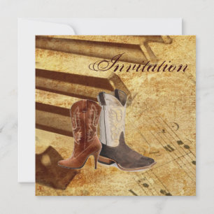 Convites Casamento de cowboy country western rústico