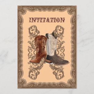 Convites Casamento de cowboy country western rústico