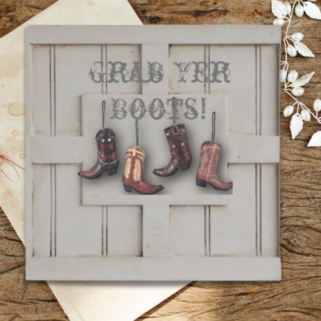 Convites casamento de cowboy country western vintage (vintage western country cowboy wedding invitation)