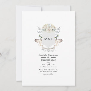 Convites Casamento de Crest Monograma Lakeside